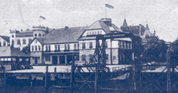 Historisches Foto vom Fährbüro